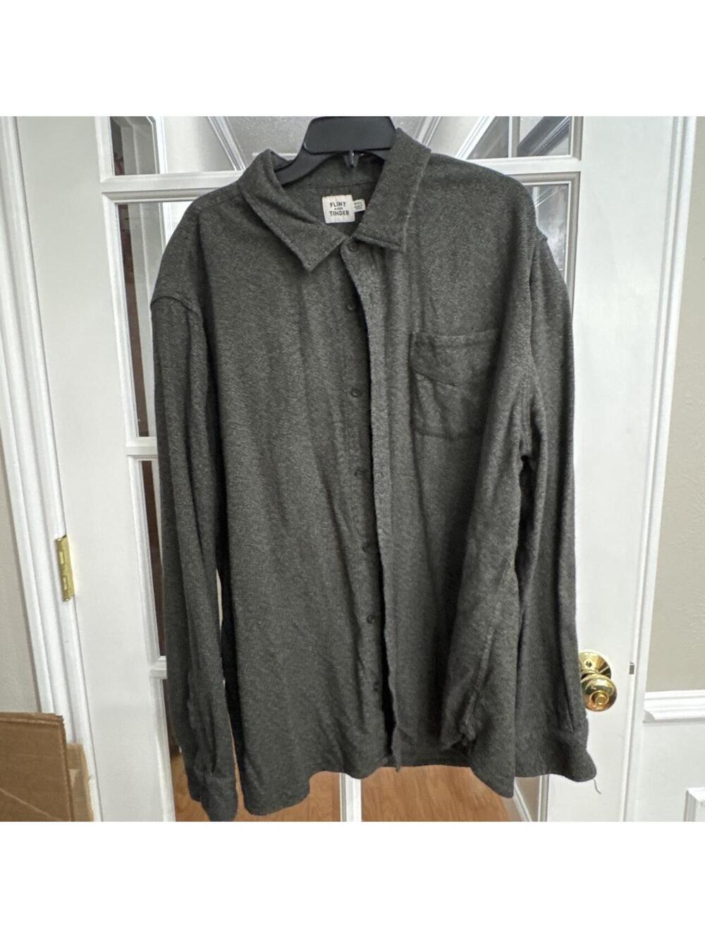 Flint and Tinder Men's Grey and Green Shirt